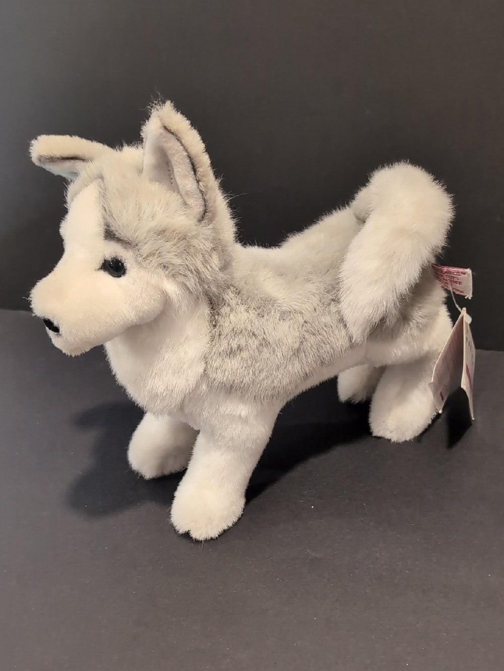 Vintage Douglas Mini Classic Husky Dog Plus With Tags 90's Retired Grey White